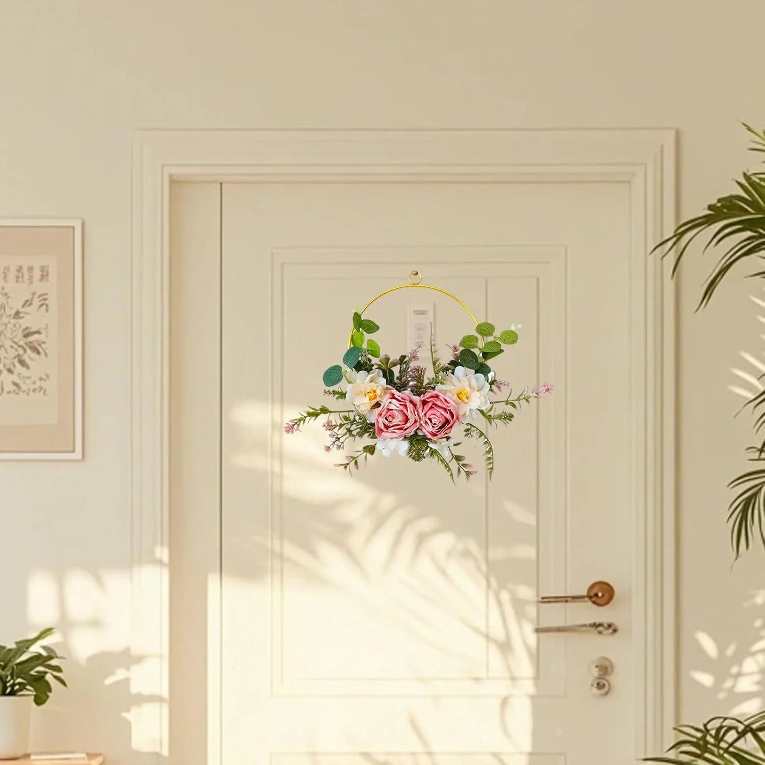 Dekokranz aus Kunst-Trockenblumen – Tür- & Wanddeko, wiederverwendbar